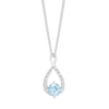 Thumbnail Image 0 of Sterling Silver & Blue Topaz Diamond Infinity Pendant