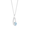 Thumbnail Image 1 of Sterling Silver & Blue Topaz Diamond Infinity Pendant