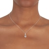 Thumbnail Image 2 of 9ct White Gold & 0.10ct Diamond Infinity Pendant