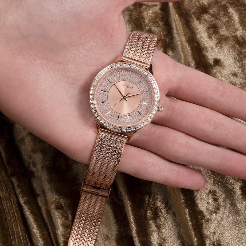 Main Image 7 of Guess Soiree Ladies' Rose Gold Tone Bracelet Watch