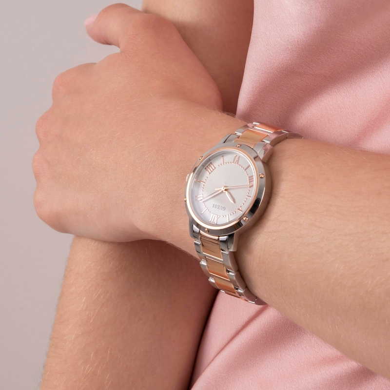 Main Image 8 of Guess Dawn Ladies' Two Tone Stainless Steel Bracelet Watch