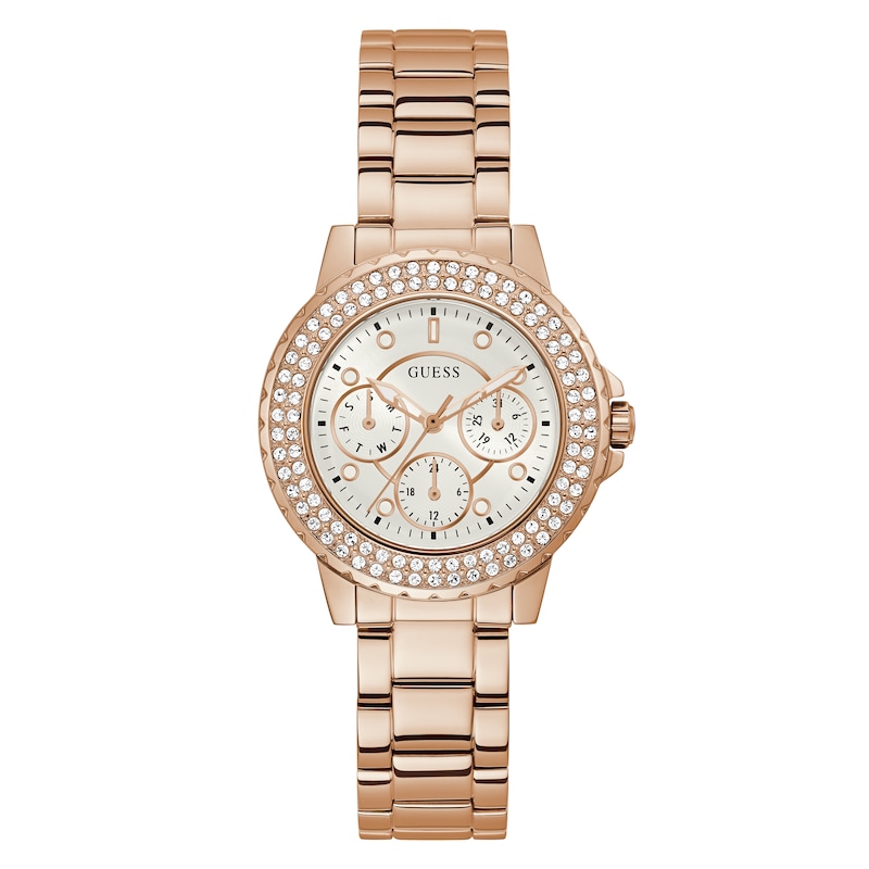 Main Image 1 of Guess Crown Jewels Ladies' Rose Gold Tone Bracelet Watch