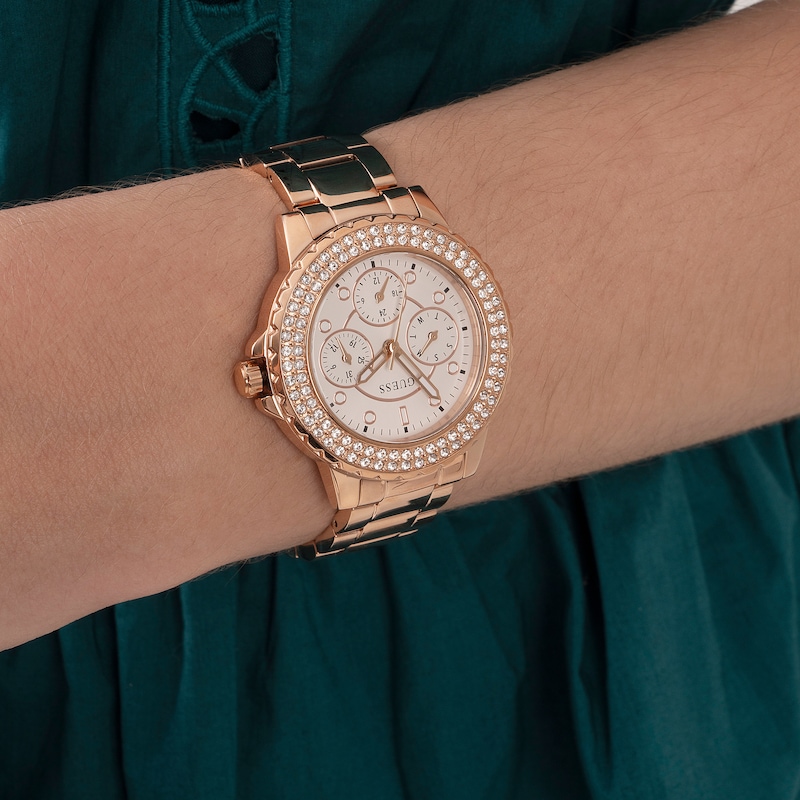 Main Image 6 of Guess Crown Jewels Ladies' Rose Gold Tone Bracelet Watch