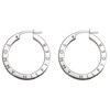 Thumbnail Image 0 of Tommy Hilfiger Stainless Steel Crystal Logo Hoop Earrings