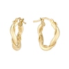 Thumbnail Image 1 of 9ct Yellow Gold Double Twist 10mm Hoop Earrings