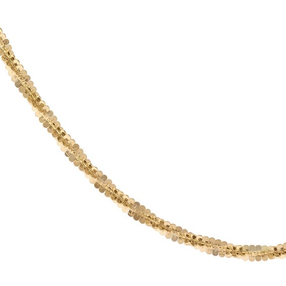 9ct Yellow Solid Gold 20 Inch Fancy Sparkle Chain