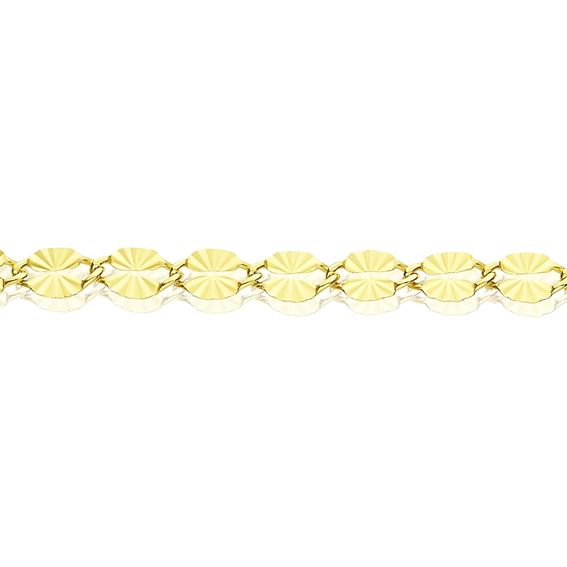 Main Image 2 of 9ct Yellow Gold Solid Starburst Link Bracelet