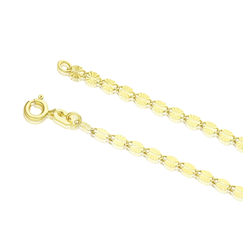 Main Image 3 of 9ct Yellow Gold Solid Starburst Link Bracelet