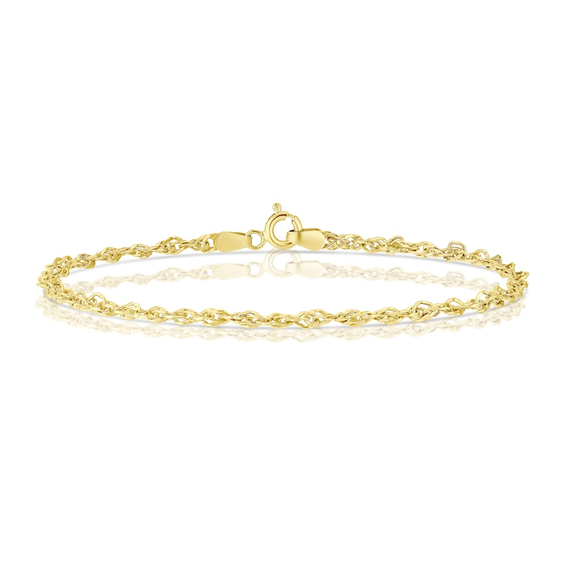 Main Image 1 of 9ct Yellow Gold 7.5" Singapore Chain Bracelet