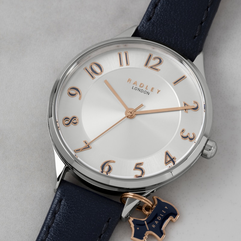 Main Image 3 of Radley Saxon Ladies' Dark Blue Leather Strap Watch