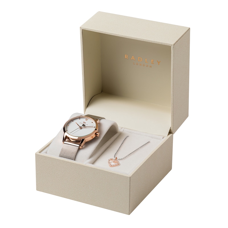 Main Image 6 of Radley London Heart Bracelet Watch & Necklace Gift Set