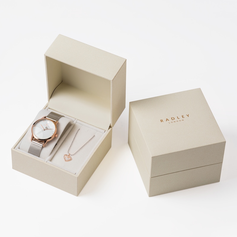 Main Image 7 of Radley London Heart Bracelet Watch & Necklace Gift Set