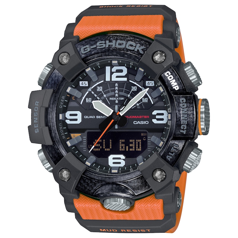 G-Shock GG-B100-1A9ER Men's Mudmaster Orange Resin Strap Watch