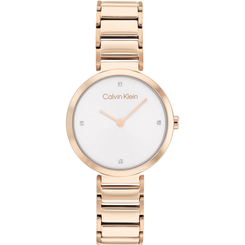 Calvin Klein T-Bar Ladies Yellow Gold Tone Ion Plated Watch