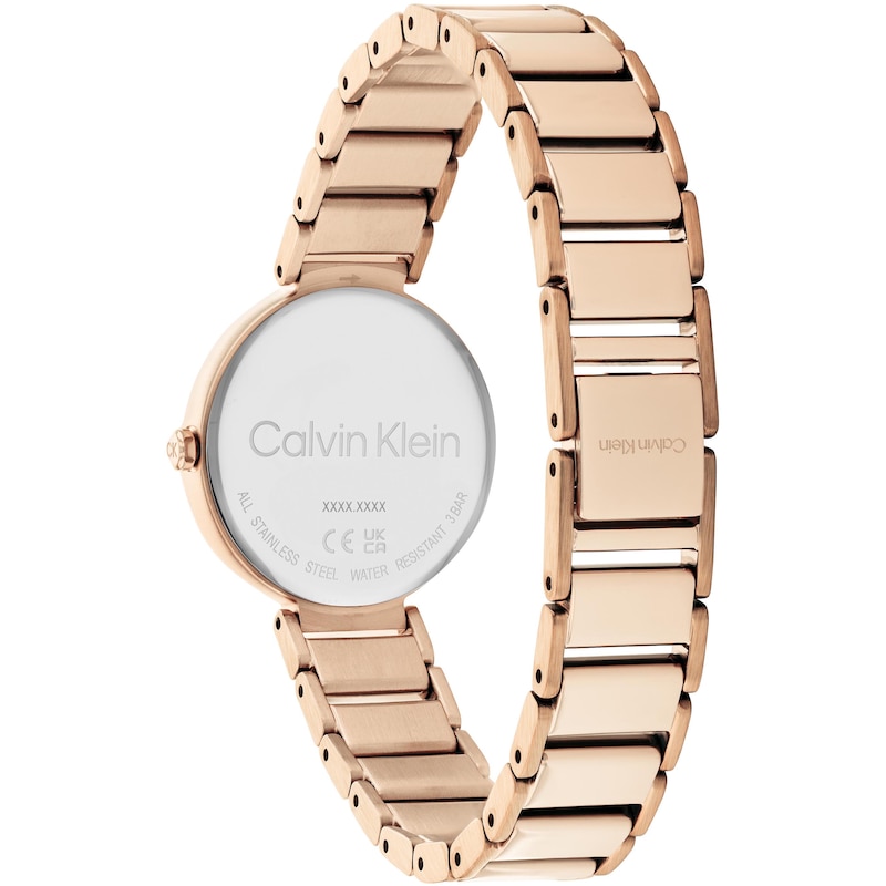 Calvin Klein T-Bar Ladies Yellow Gold Tone Ion Plated Watch