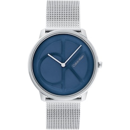 Calvin Klein One Iconic Blue Dial Stainless Steel Watch