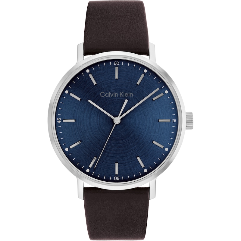 Main Image 1 of Calvin Klein Modern Men's Brown Leather Strap Watch