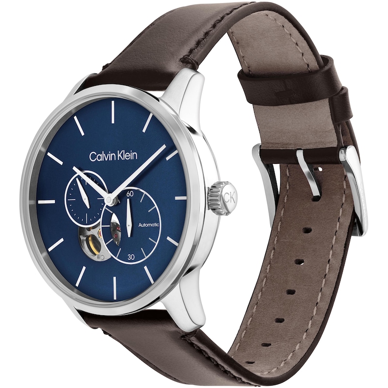 Main Image 2 of Calvin Klein Automatic Men's Brown Leather Strap Watch