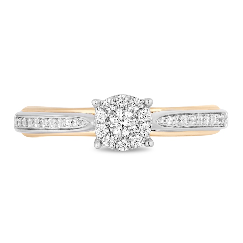 Main Image 2 of Enchanted Disney Fine Jewellery Diamond Tinker Bell Cluster Ring