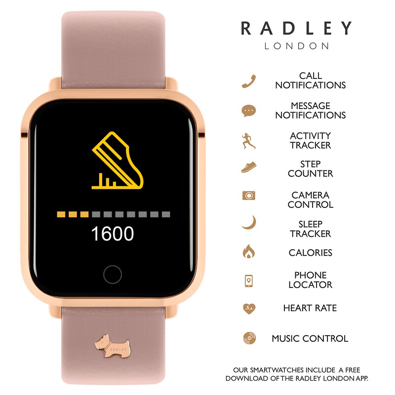 Radley Series 6 Ladies Pink Leather Smart Watch