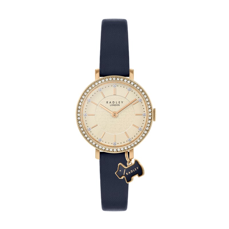 Radley Crystal Ladies' Blue Leather Strap Watch H.Samuel