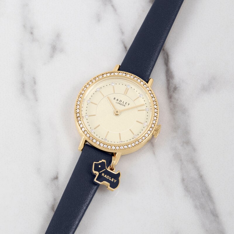 Radley Crystal Ladies' Blue Leather Strap Watch H.Samuel