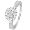Thumbnail Image 1 of Princessa 9ct White Gold 2/5ct Diamond Square Cluster Ring