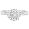 Thumbnail Image 2 of Princessa 9ct White Gold 2/5ct Diamond Square Cluster Ring