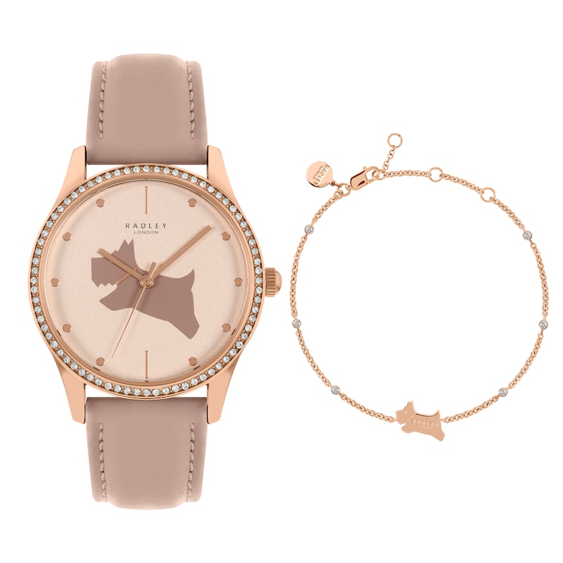 Main Image 2 of Radley Cobweb Ladies' Pink Strap Watch & Bracelet Set