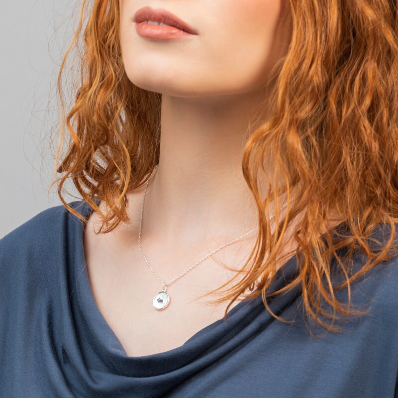 Radley Penny Fields Sterling Silver Jumping Dog Necklace