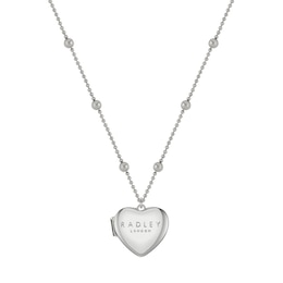 Radley Love Letters Sterling Silver Tone Heart Locket Necklace