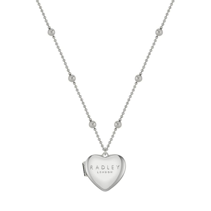 Radley Love Letters Silver Tone Heart Locket Necklace