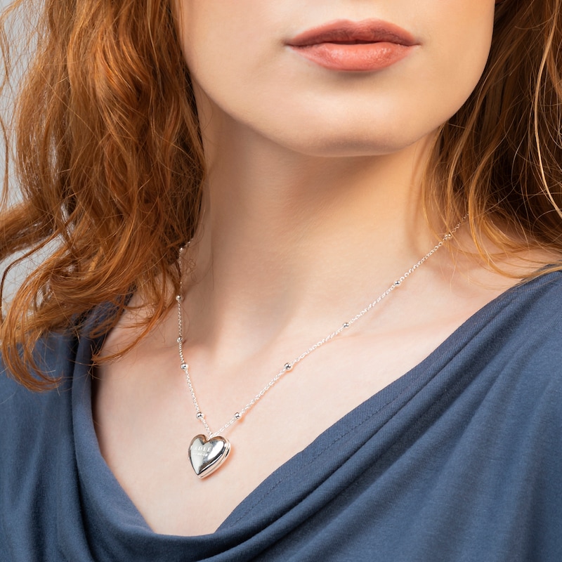 Main Image 2 of Radley Love Letters Sterling Silver Tone Heart Locket Necklace