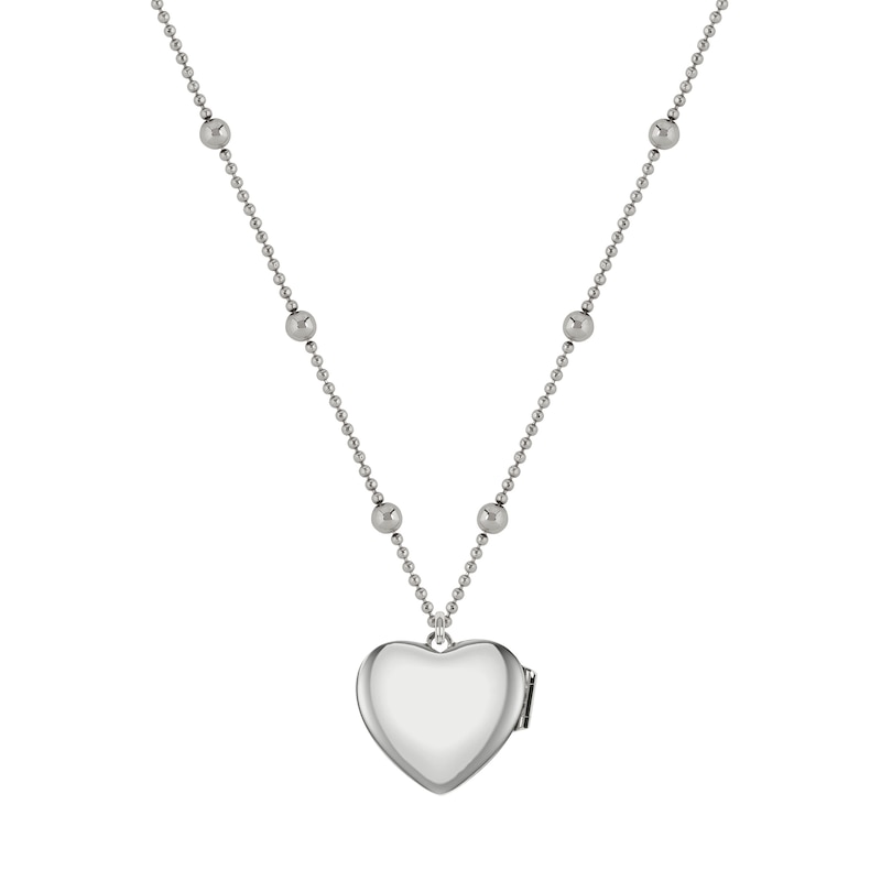 Radley Love Letters Silver Tone Heart Locket Necklace