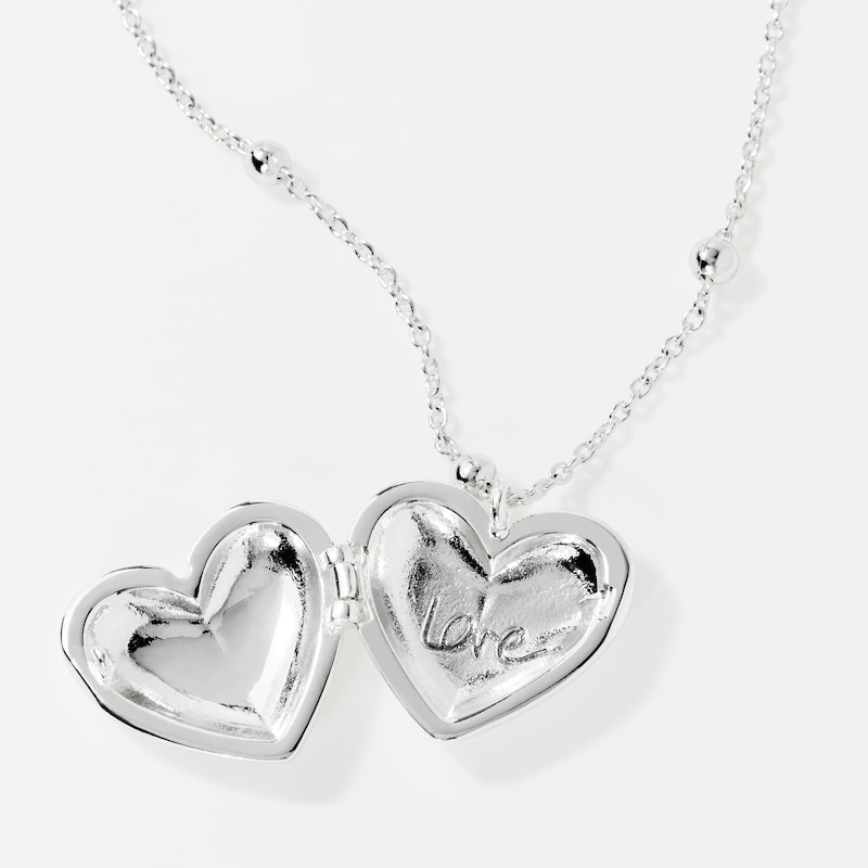 Radley Love Letters Silver Tone Heart Locket Necklace