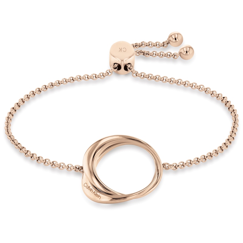 Ladies' Calvin Klein Polished Carnation Gold Ring Bracelet