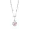 Thumbnail Image 1 of Children's Sterling Silver & Pink Cubic Zirconia Heart Pendant