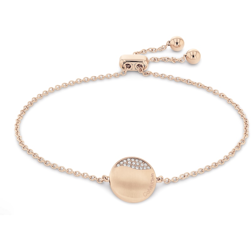Main Image 1 of Calvin Klein Ladies' Brushed Rose-Tone Crystal Bracelet