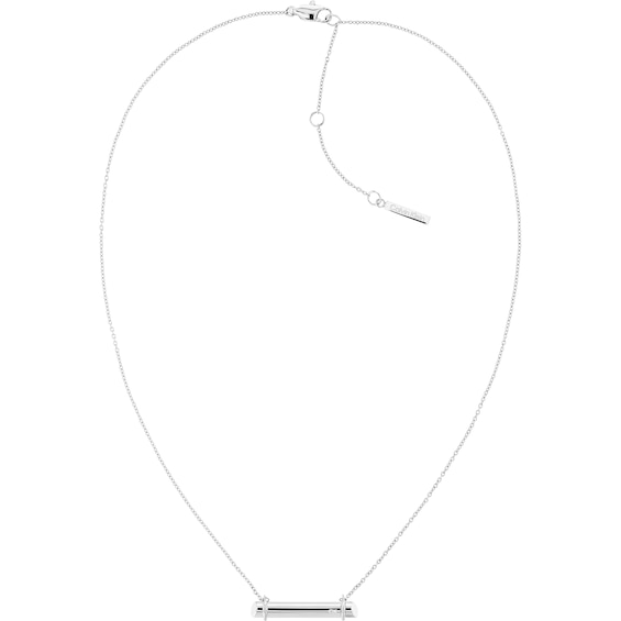 Women's Calvin Klein Polished Stainless Steel Bar Pendant Necklace