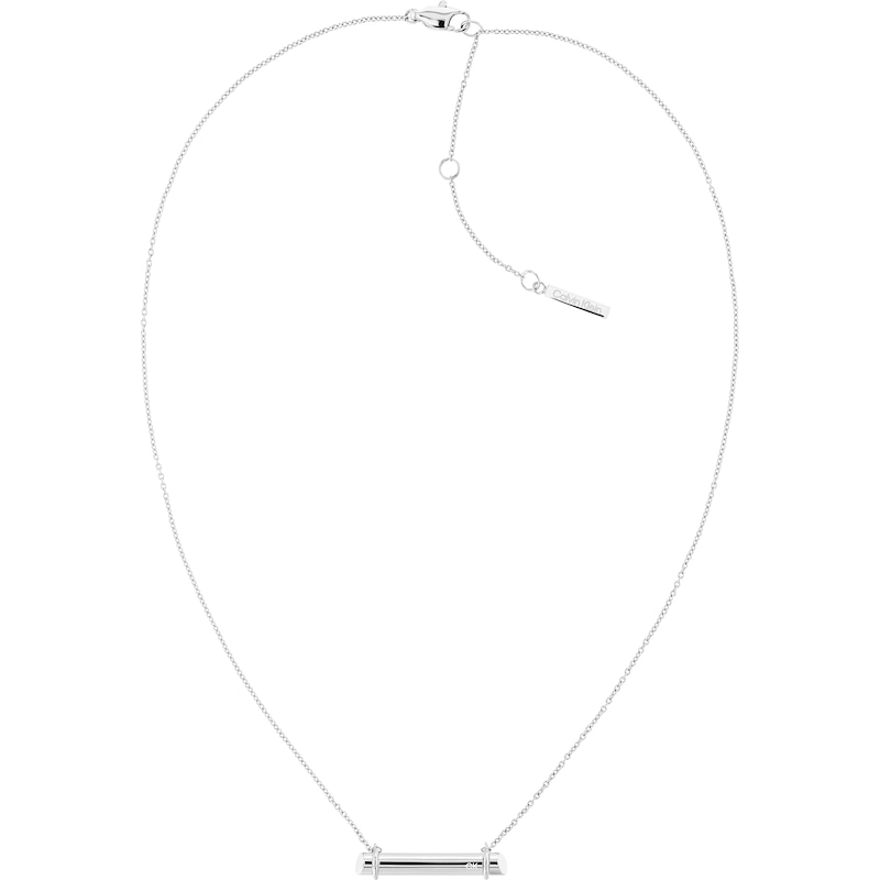 Main Image 1 of Ladies' Calvin Klein Polished Stainless Steel Bar Pendant Necklace