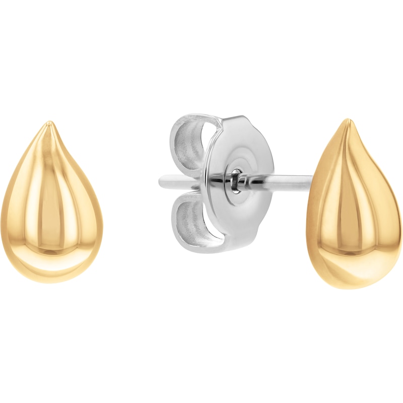Main Image 1 of Ladies' Calvin Klein Polished Yellow Gold Stud Earrings