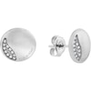 Thumbnail Image 1 of Calvin Klein Ladies' Silver Tone Brushed Crystal Earrings
