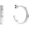 Thumbnail Image 1 of Calvin Klein Ladies' Silver Tone Crystal Hoop Earrings