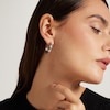 Thumbnail Image 3 of Calvin Klein Ladies' Silver Tone Crystal Hoop Earrings