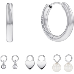 Calvin Klein Ladies' Stainless Steel Huggie Earring Gift Set