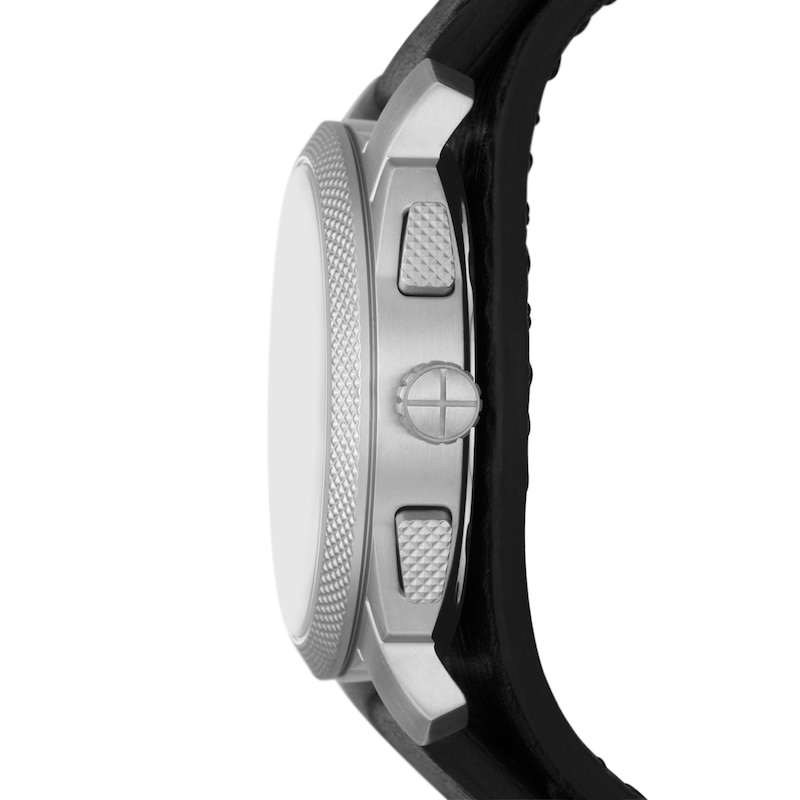 Main Image 2 of Fossil Machine Men's Black Leather Strap Watch