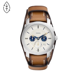 Fossil Machine Men's Brown Eco Leather Stap Watch