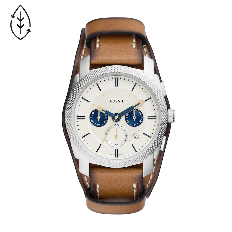 Fossil Machine Men's Brown Eco Leather Stap Watch