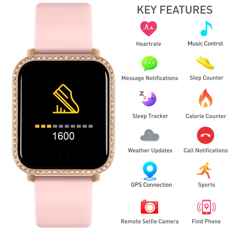 Reflex Active Series 6 Nude Silicone Strap Smartwatch
