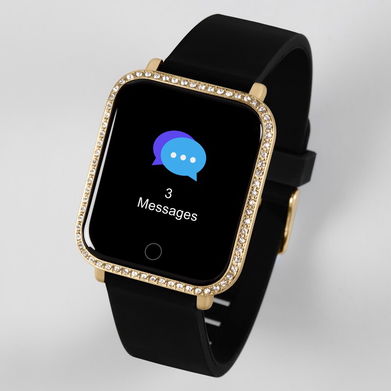 Reflex Active Series 6 Black Silicone Strap Smartwatch.